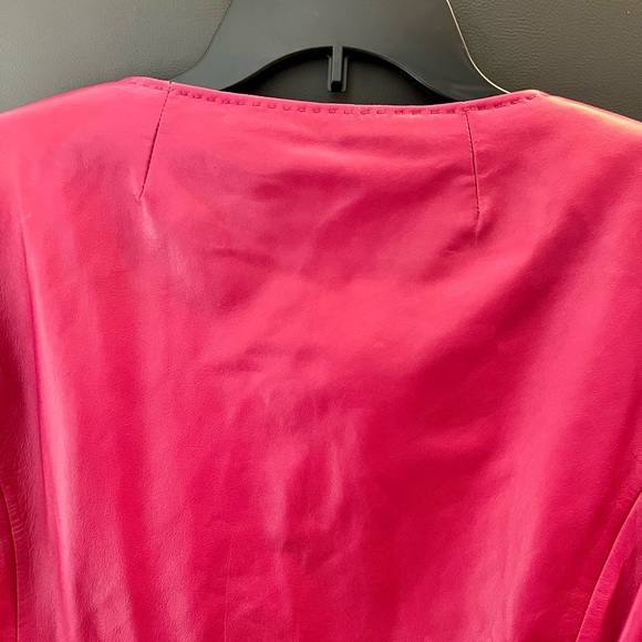 Brand new unused Burgundy Escada Leather Jacket - Picture 9 of 15